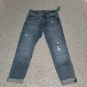GAP Girls Slim Fit Ripped Jeans - Blue